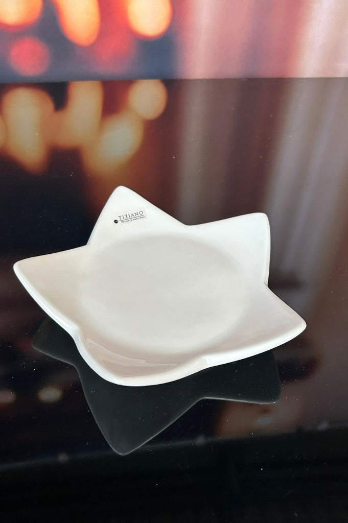 Sternschale Stella flach creme-weiß