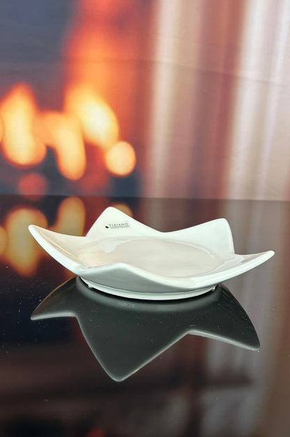 Sternschale Stella flach creme-weiß