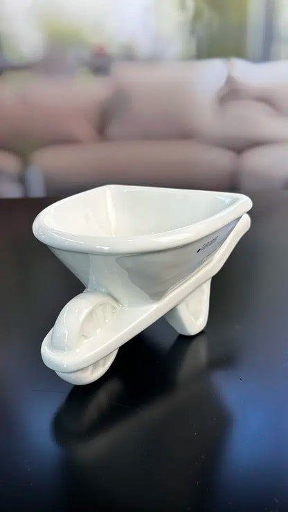 Schubkarre Deruta creme-weiß