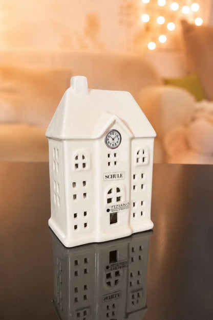 D11 Deko Schule Calaone 17cm creme-weiß