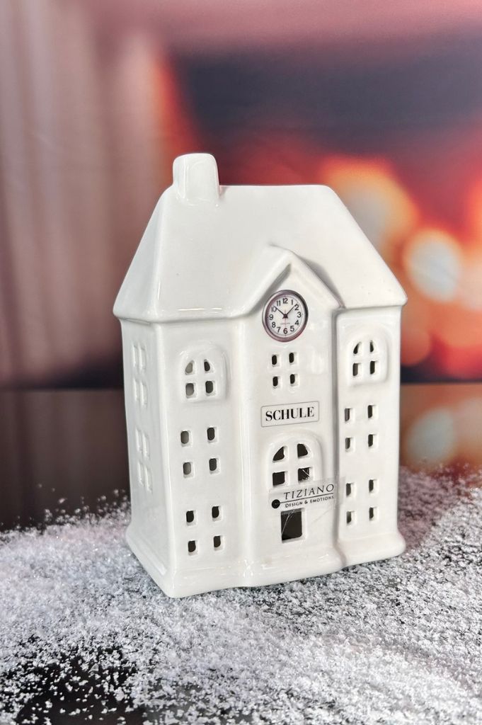 D11 Deko Schule Calaone 17cm creme-weiß