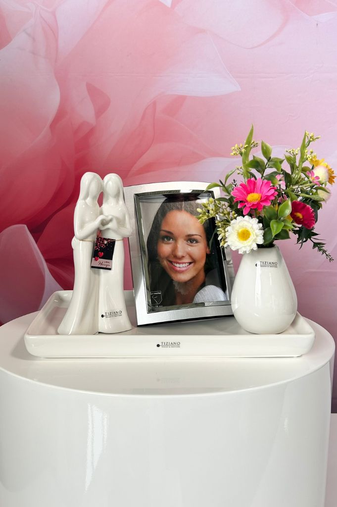 Dekoset Sendina mit Vase Rosalia und Alessa