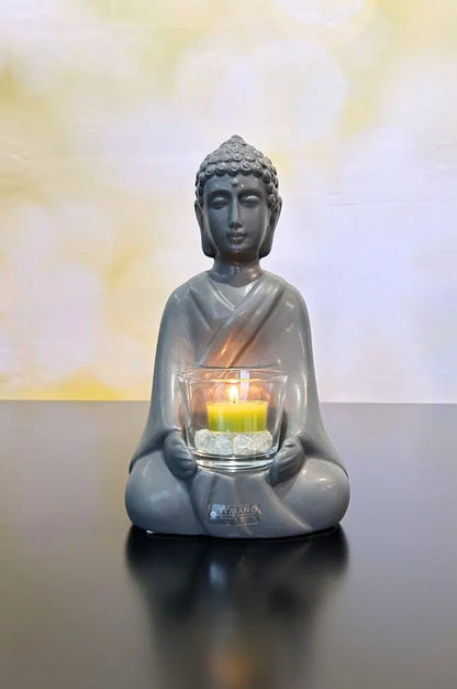 Deko Shiva mit Visco Glas anthrazit