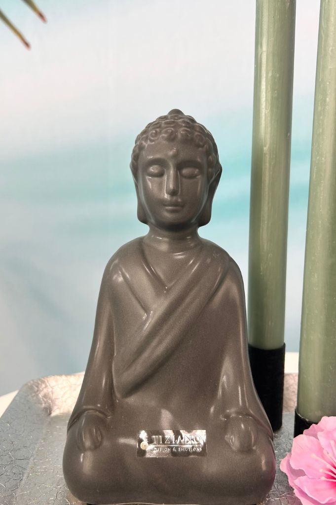 Dekoset Magnettablett mit Shiva und Prisma mit Glasvase