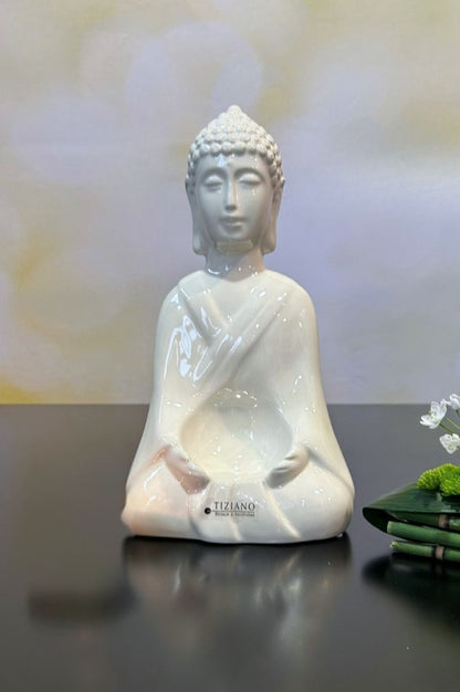 Shiva sitzend 34cm creme