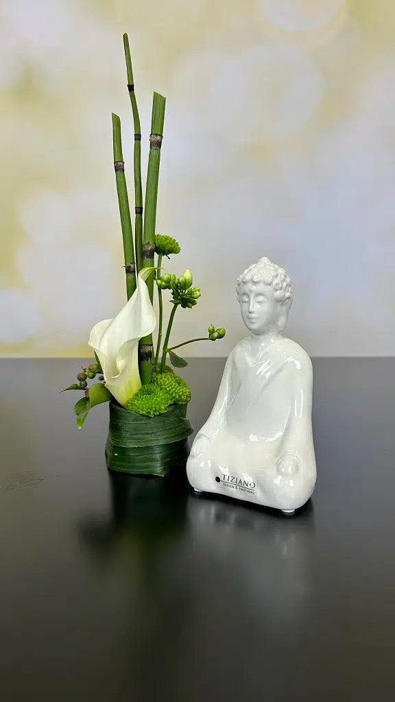 Dekoset Windlicht Castello LED mit Seerose und Shiva
