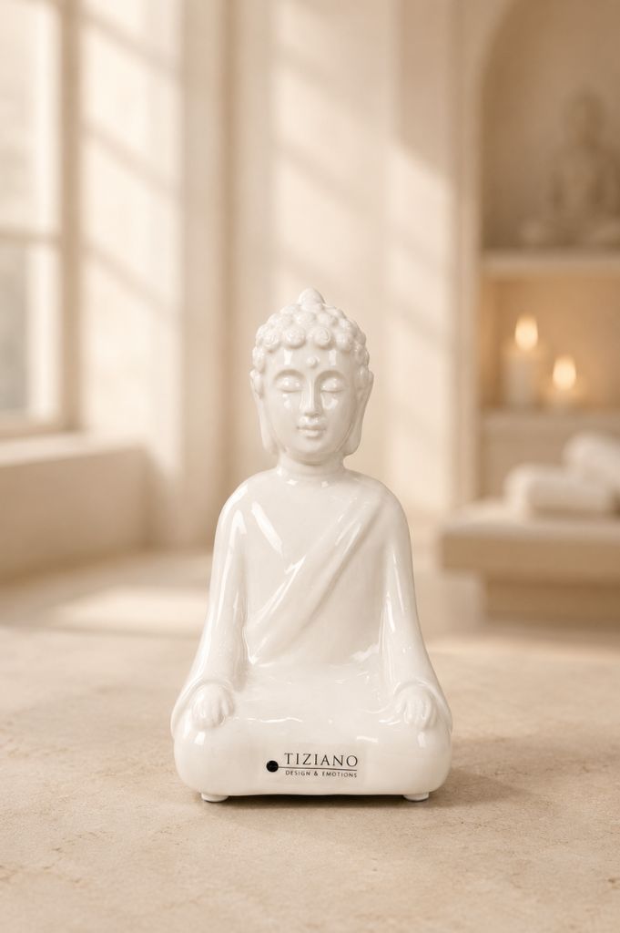 Shiva sitzend 34cm creme