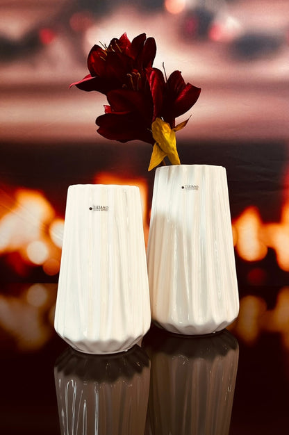 Vase Siena creme-weiß
