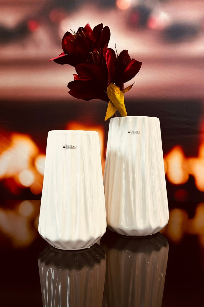Vase Siena creme-weiß