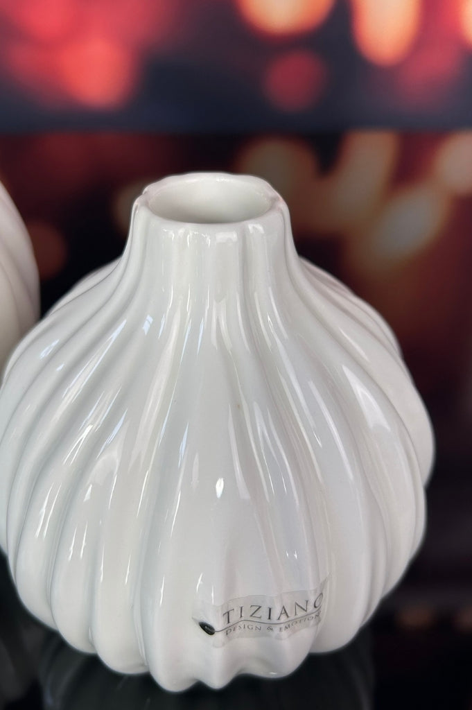 Vase Siena bauchig creme-weiß