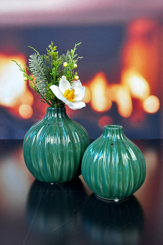 Vase Siena bauchig grün