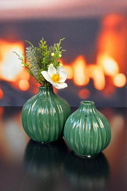 Vase Siena bauchig grün