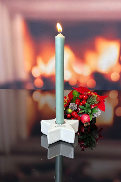 Kerzenhalter Silandro liegend 11cm creme-weiß