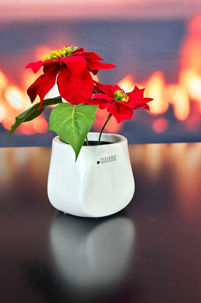 Kübel Skara creme-weiß