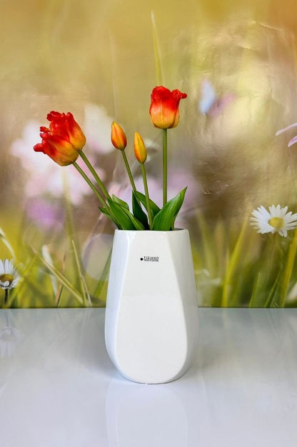 Vase Skara creme-weiß