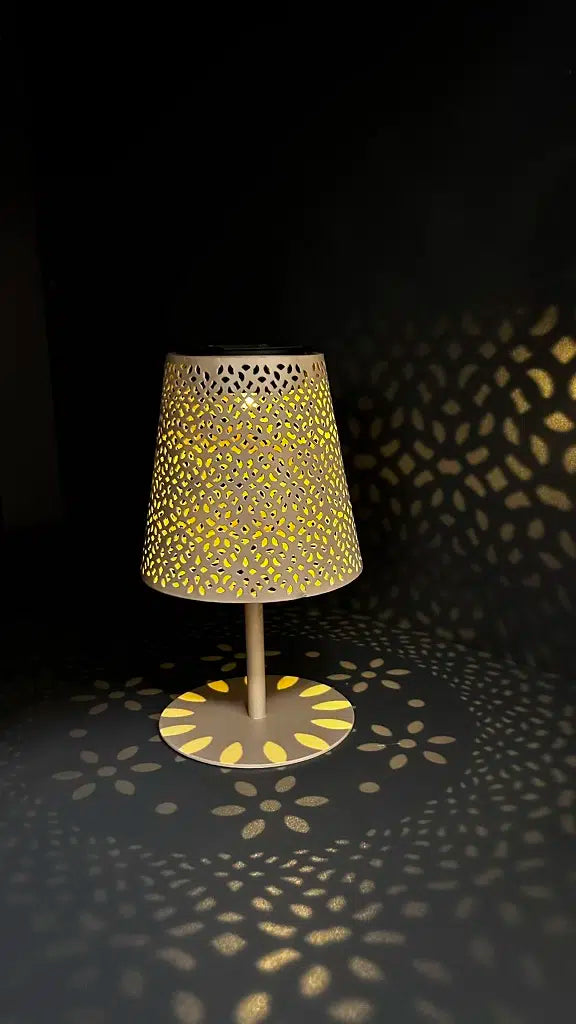 Solarlampe sand 27cm mit Touchfunktion