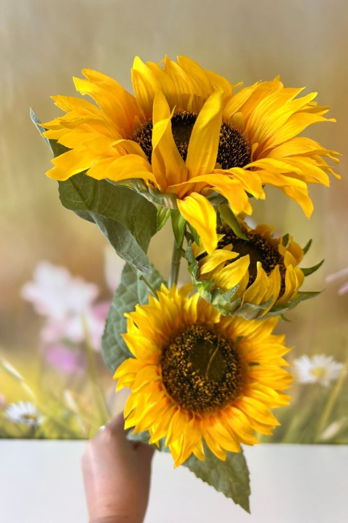 Deko Sonnenblume lang gelb