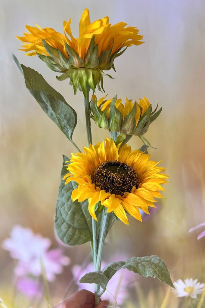 Deko Sonnenblume lang gelb