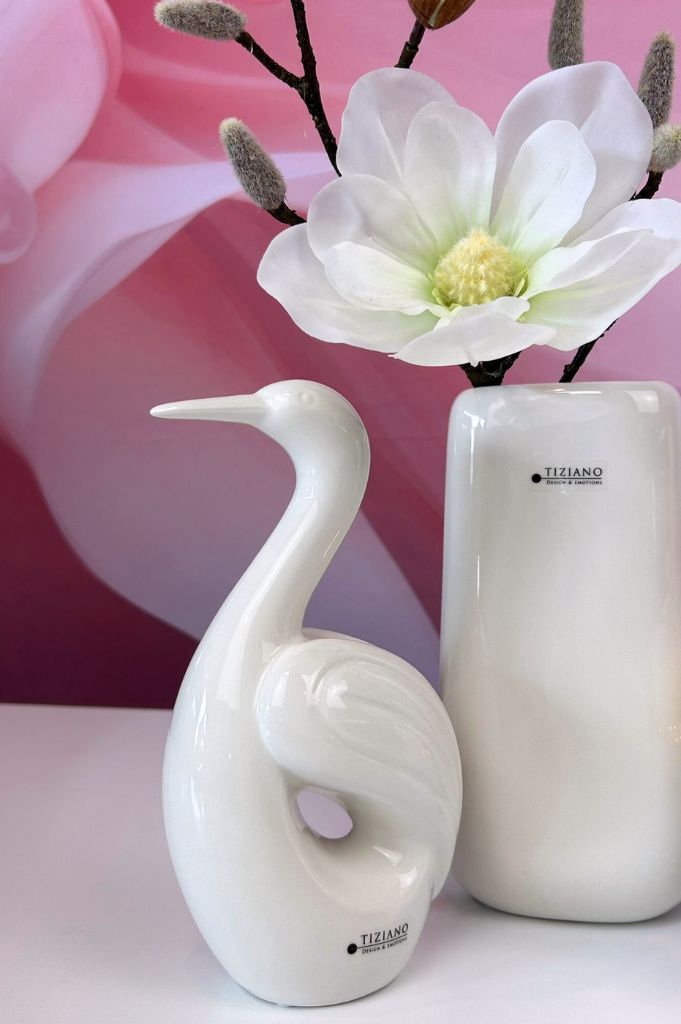 Vase Brezone creme-weiß