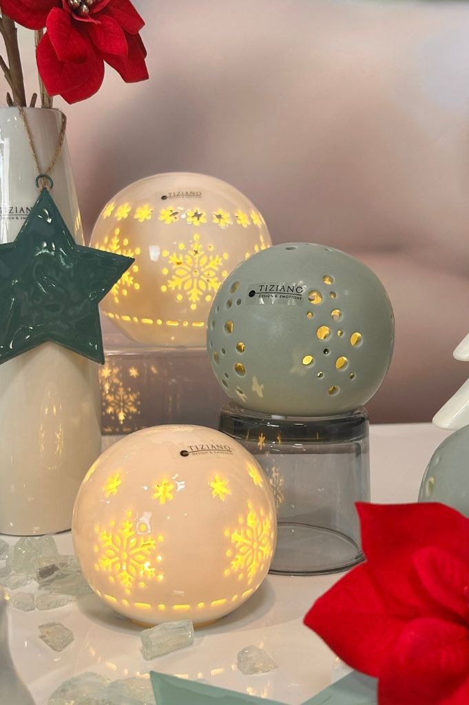 Deko Lichtkugel Splendore LED creme-weiß