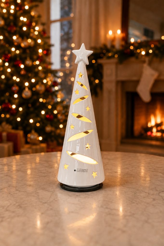 Deko Weihnachtsbaum LED Starlight creme-weiß