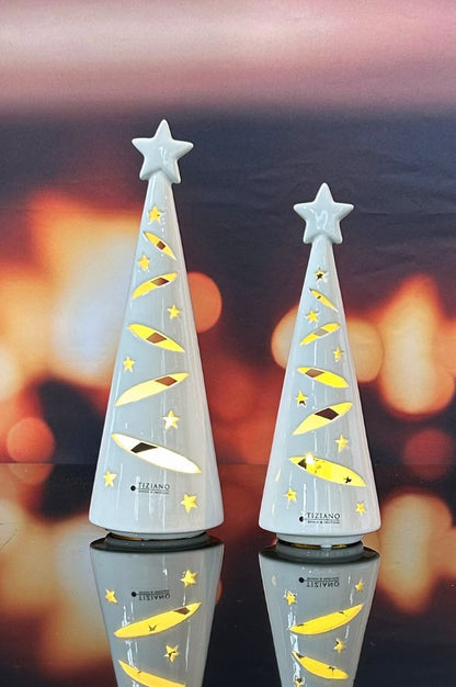Deko Weihnachtsbaum LED Starlight creme-weiß