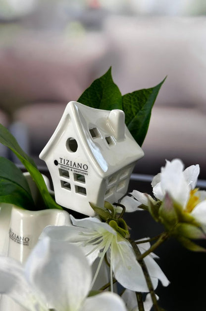 Stecker Minihäuser creme-weiß