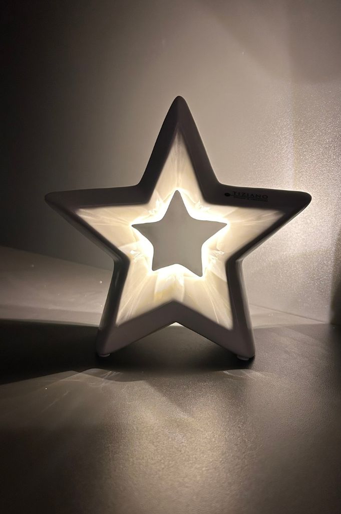 Deko Stern Brina LED creme-weiß