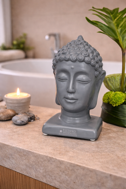 Buddha Kopf Sumana anthrazit