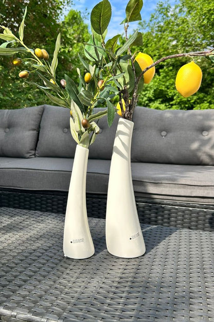 Solifleurvase Suri creme-weiß