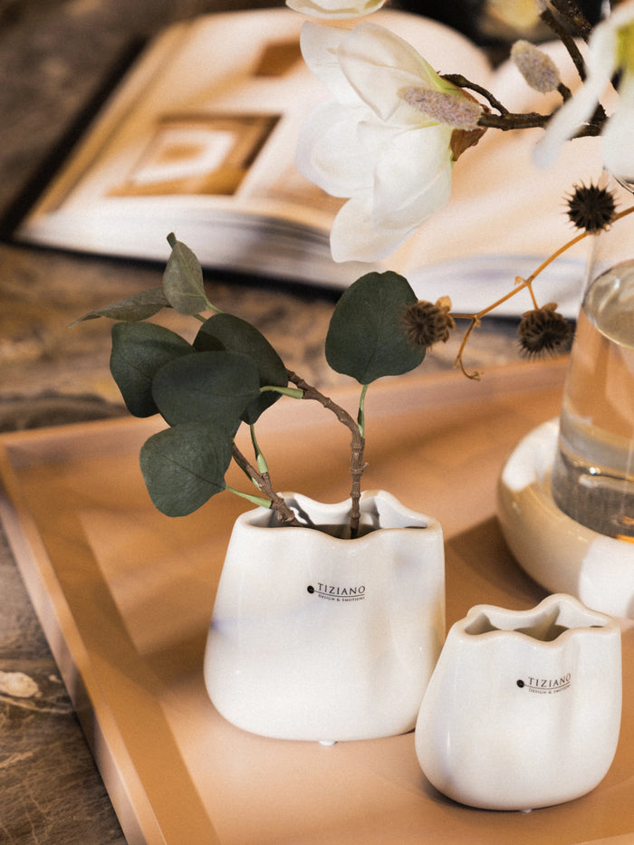 Tischvase Tosca 9cm creme