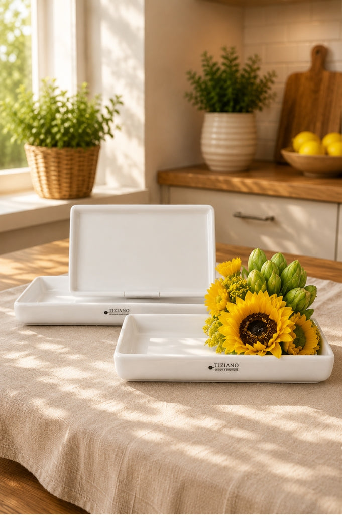Tablett Sendina creme-weiß