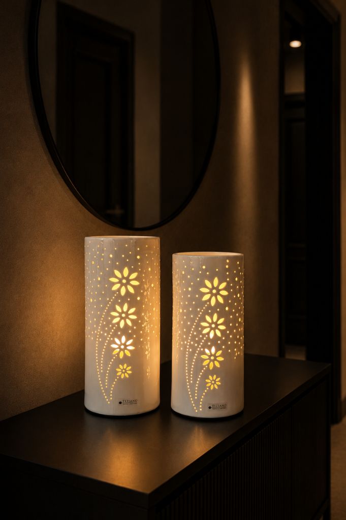 Lampe Tadino creme-weiß