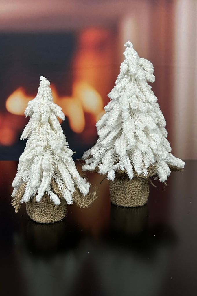 Dekobaum Tanne weiß