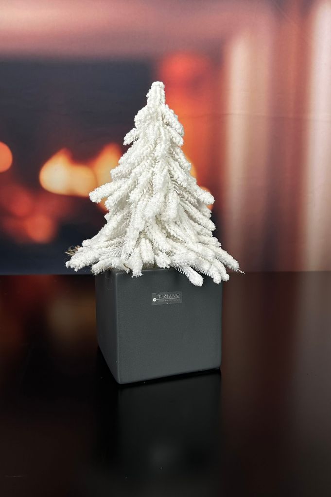 Dekobaum Tanne weiß