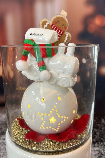 Dekoset Windlicht Bellagio mit Kugel Tazzola LED und Lukas