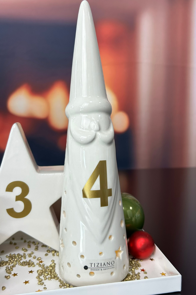 Dekoset Advent Metallschale Legri mit Stern Cometa+Tinello