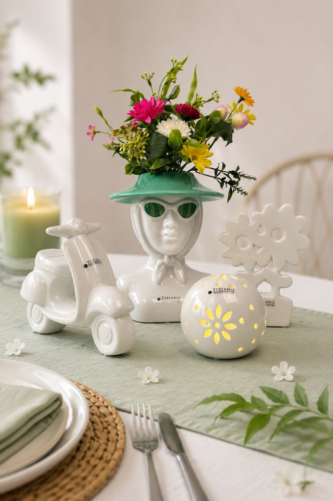 Dekoset Vespa Vespino creme, Büste Tessa+ Folina