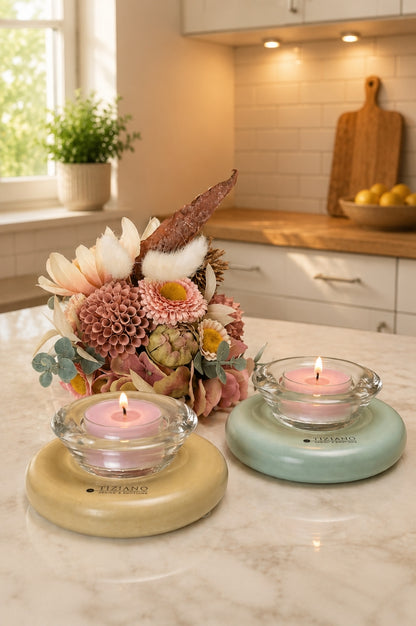 Tischlicht Lumina Laguna mit Glas Trixy klar