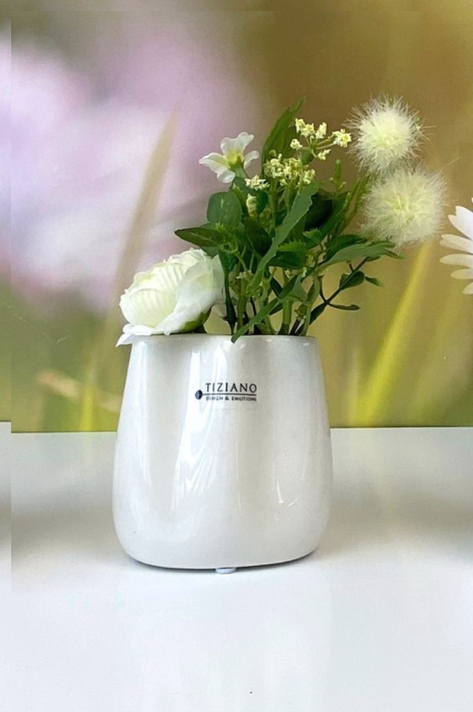 Tischvase Tosca 9cm creme