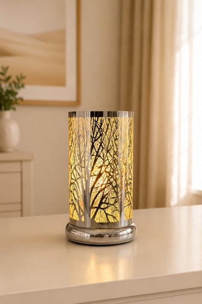 Touch Lampe Baum silber