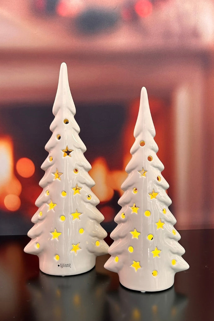 Deko Baum Trissino LED creme-weiß