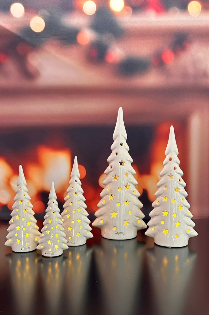Deko Baum Trissino LED creme-weiß
