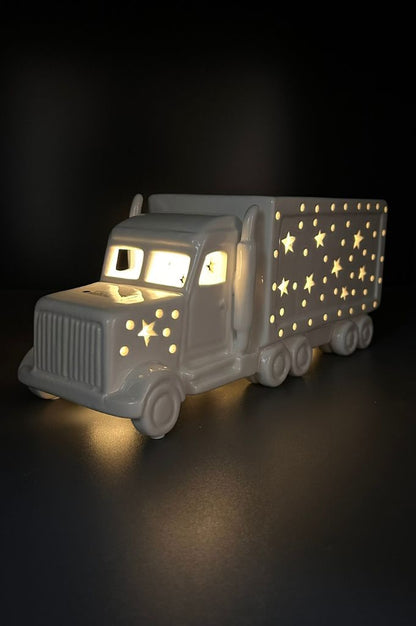 Deko Tiziano Truck LED creme-weiß