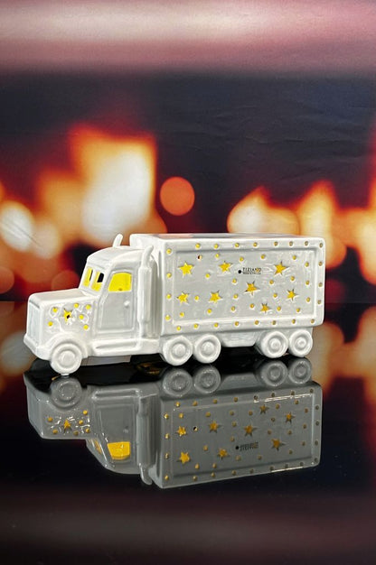 Deko Tiziano Truck LED creme-weiß