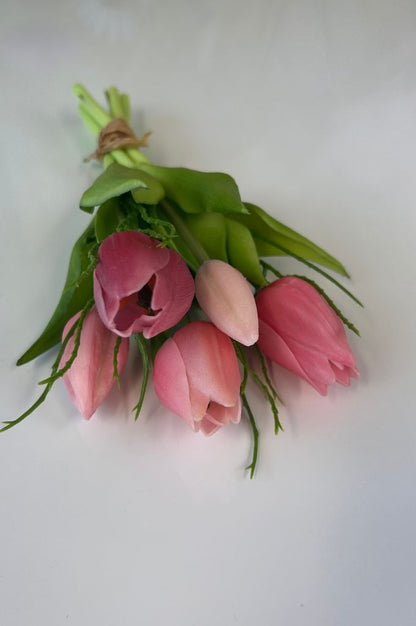 Deko 5er Tulpenbund 25cm rosa
