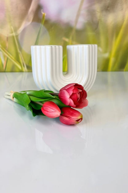 Tulpenbündel rosa mit 4 Blüten