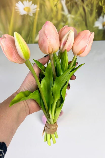 Deko 7er Tulpenbund 30cm rosa