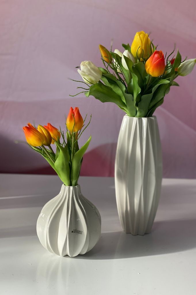 Dekoset Vase Alba hoch