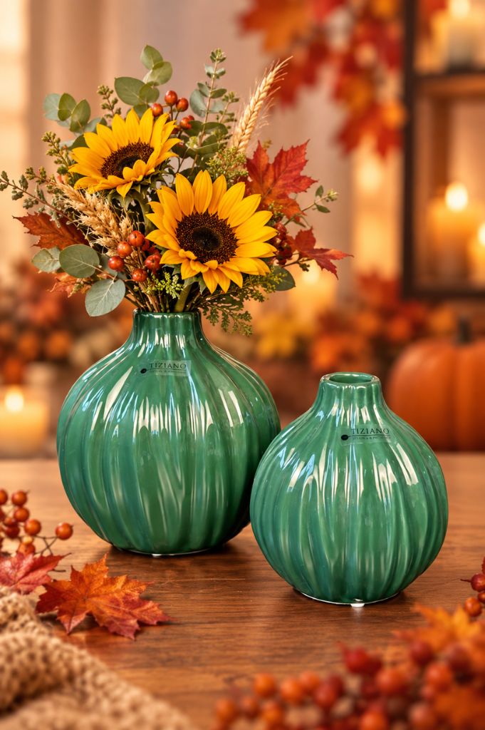 Vase Siena bauchig grün